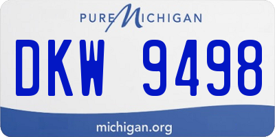 MI license plate DKW9498