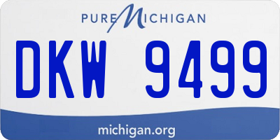 MI license plate DKW9499
