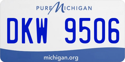 MI license plate DKW9506