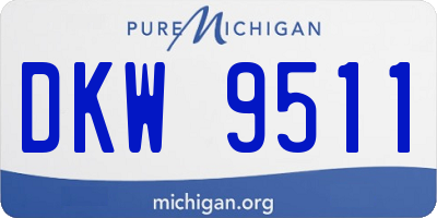 MI license plate DKW9511