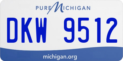 MI license plate DKW9512
