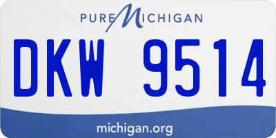 MI license plate DKW9514