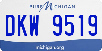 MI license plate DKW9519