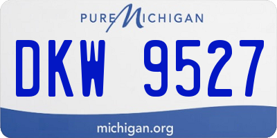 MI license plate DKW9527