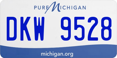 MI license plate DKW9528