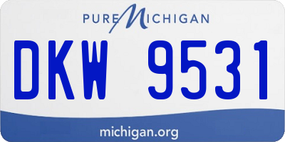 MI license plate DKW9531