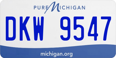 MI license plate DKW9547