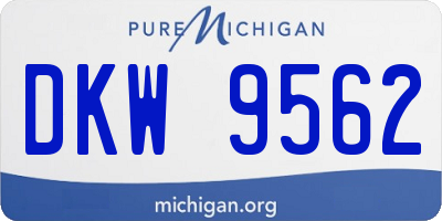 MI license plate DKW9562