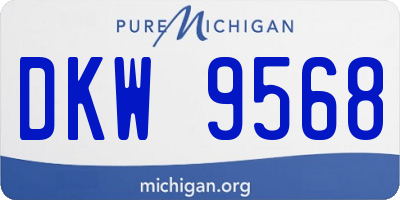 MI license plate DKW9568