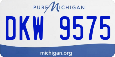 MI license plate DKW9575