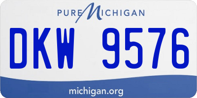 MI license plate DKW9576