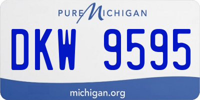 MI license plate DKW9595