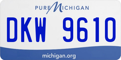 MI license plate DKW9610
