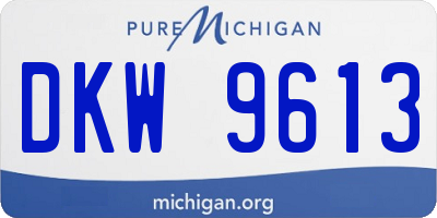 MI license plate DKW9613