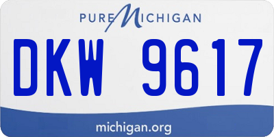 MI license plate DKW9617