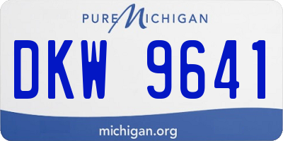 MI license plate DKW9641
