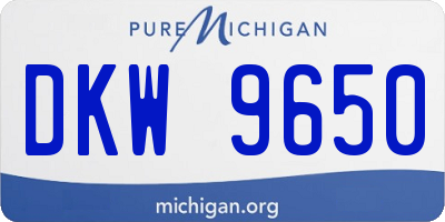 MI license plate DKW9650