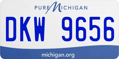 MI license plate DKW9656