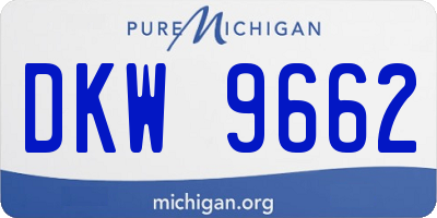 MI license plate DKW9662