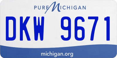 MI license plate DKW9671
