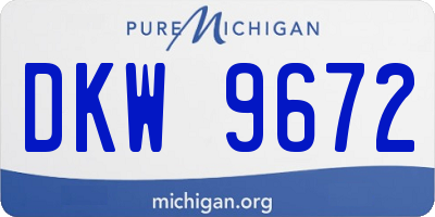 MI license plate DKW9672
