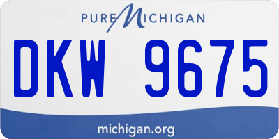 MI license plate DKW9675