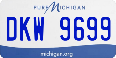 MI license plate DKW9699