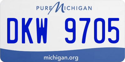 MI license plate DKW9705