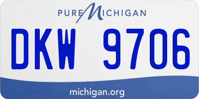 MI license plate DKW9706