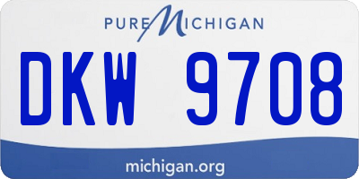 MI license plate DKW9708