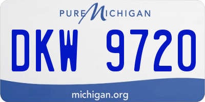 MI license plate DKW9720