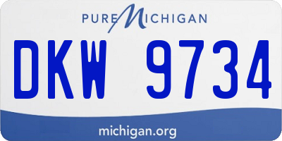 MI license plate DKW9734