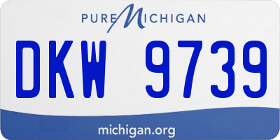 MI license plate DKW9739