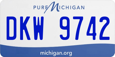 MI license plate DKW9742