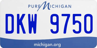 MI license plate DKW9750