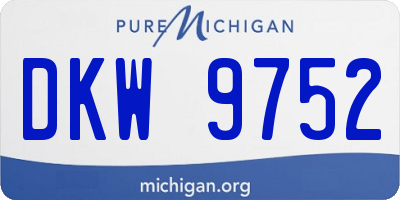MI license plate DKW9752