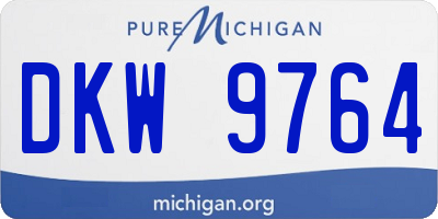 MI license plate DKW9764