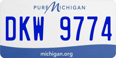 MI license plate DKW9774