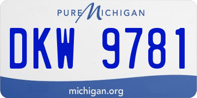 MI license plate DKW9781