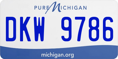 MI license plate DKW9786