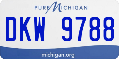 MI license plate DKW9788