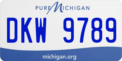 MI license plate DKW9789