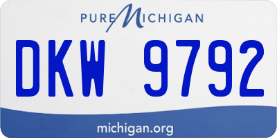 MI license plate DKW9792