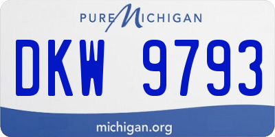 MI license plate DKW9793