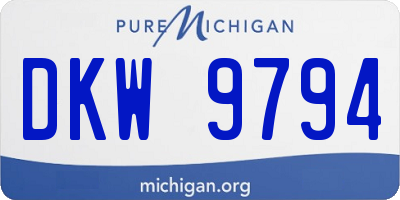 MI license plate DKW9794
