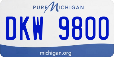 MI license plate DKW9800