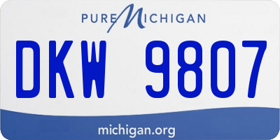 MI license plate DKW9807