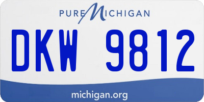 MI license plate DKW9812