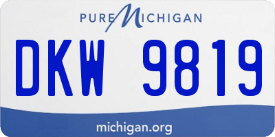 MI license plate DKW9819