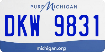 MI license plate DKW9831